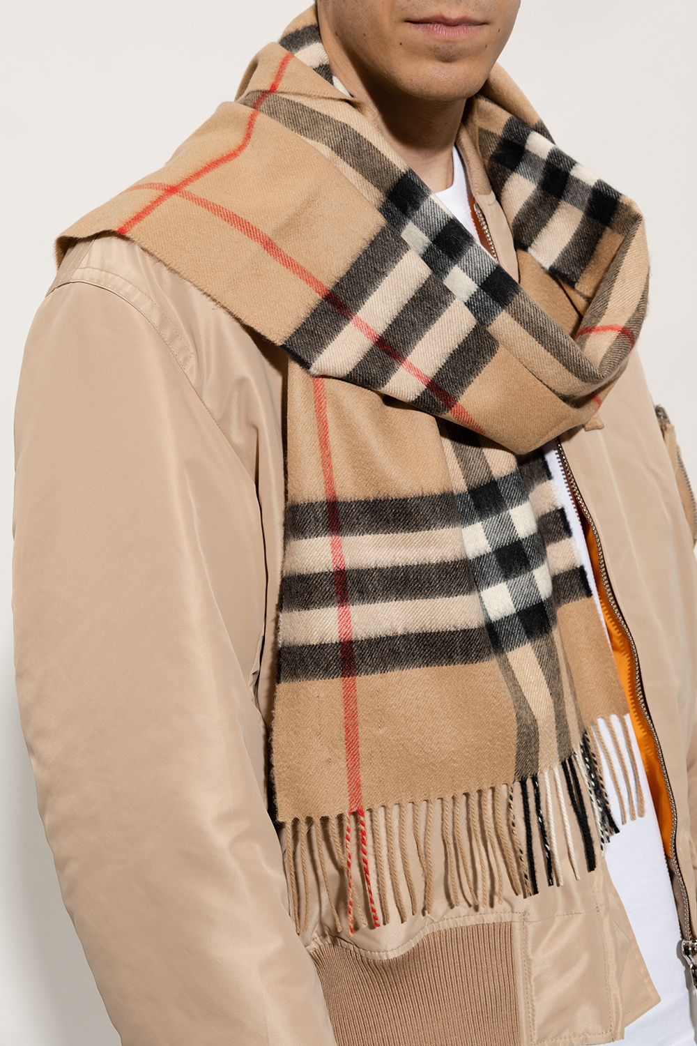 Burberry cashmere scarf clearance men